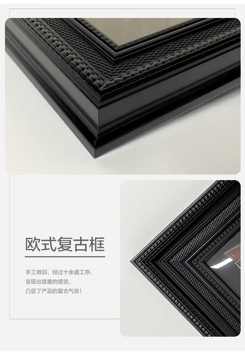 中古风餐厅装饰画美式复古蔷薇花挂画网红新款客厅卧室小众文艺画详情2