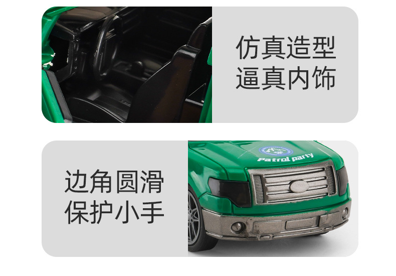 严选可定制惯性大号皮卡车儿童开门小汽车宝宝救援玩具车模型批发详情17