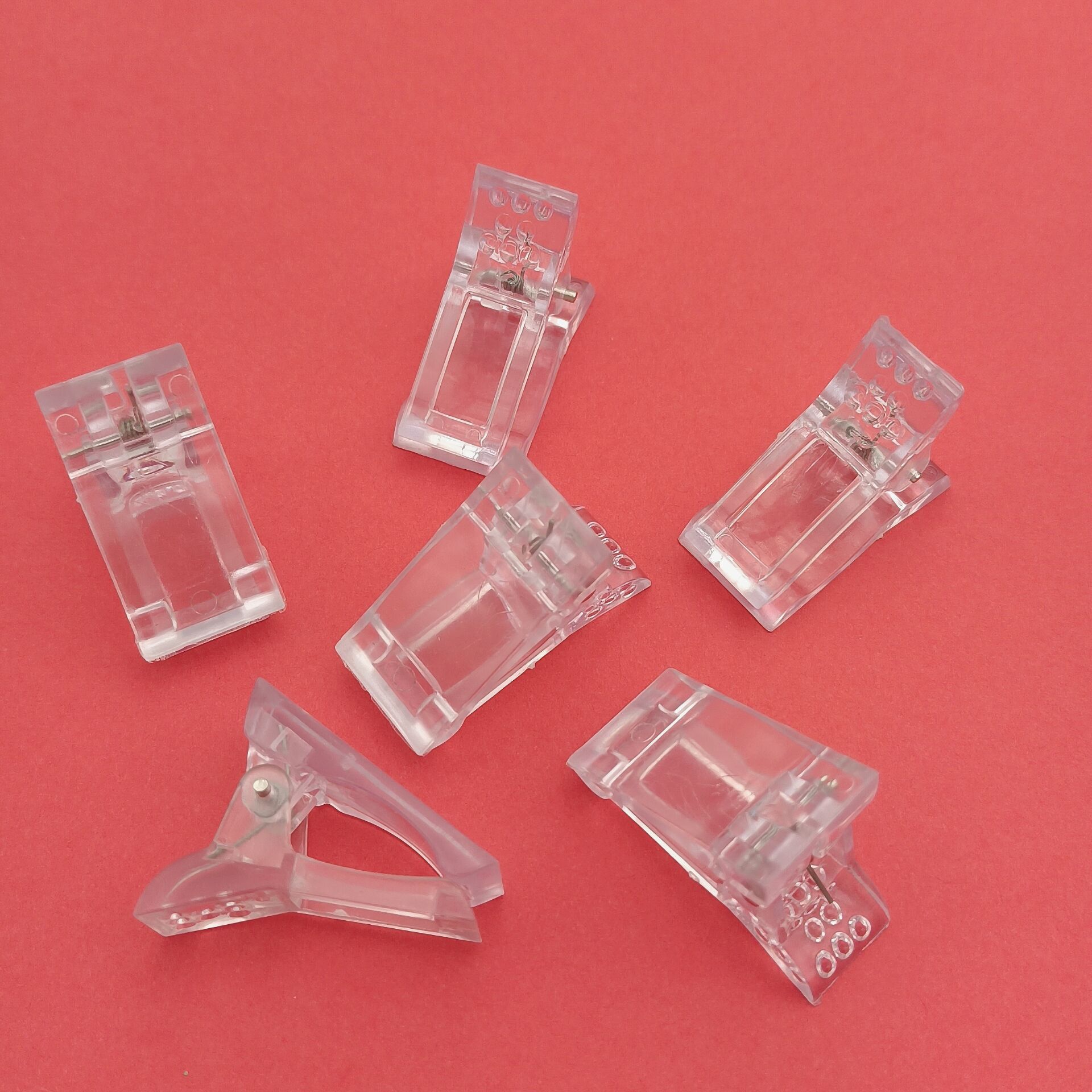 跨境现货美甲水晶夹 美甲固定夹 延长甲模固定指甲辅助水晶胶夹子详情3