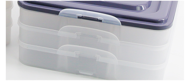 Household refrigerator fresh-keeping box, dumpling and wonton storage box, new color frozen dumplings, multi-layer quick-frozen and frozen dumpling tray pic 4