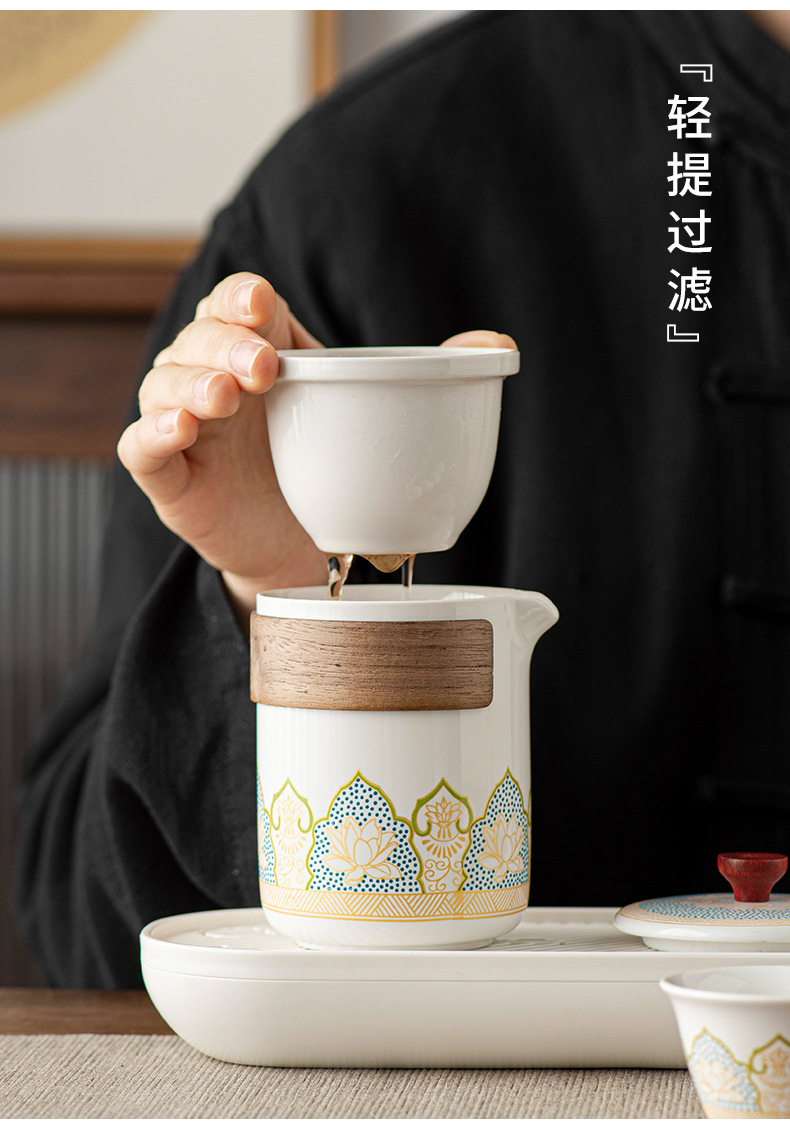 Wholesale portable travel tea sets, outdoor kung Fu tea set sets, Quick guest cups, festival Chinese-style business gifts, logo pic 18
