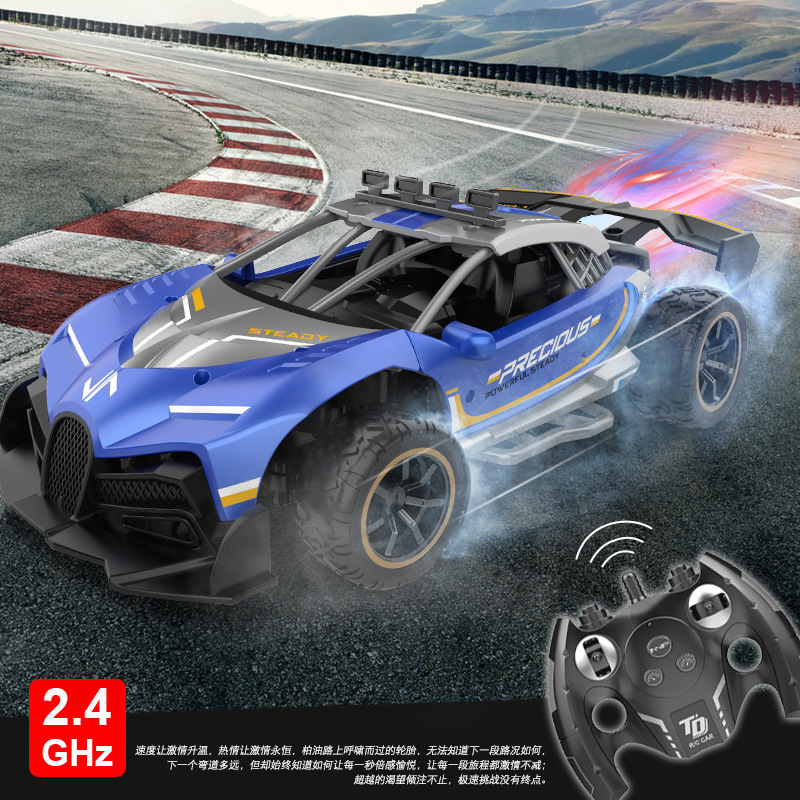 2.4G remote control car charging, high-speed four-wheel drive, stunt spray competition, professional racing car, cross-border foreign trade toy pic 2