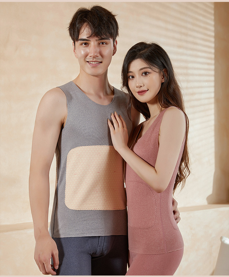 The 2022 new style of German velvet temperature-changing patch vest with fleece thickening and warmth, a seamless inner layer for men in autumn and winter pic 14
