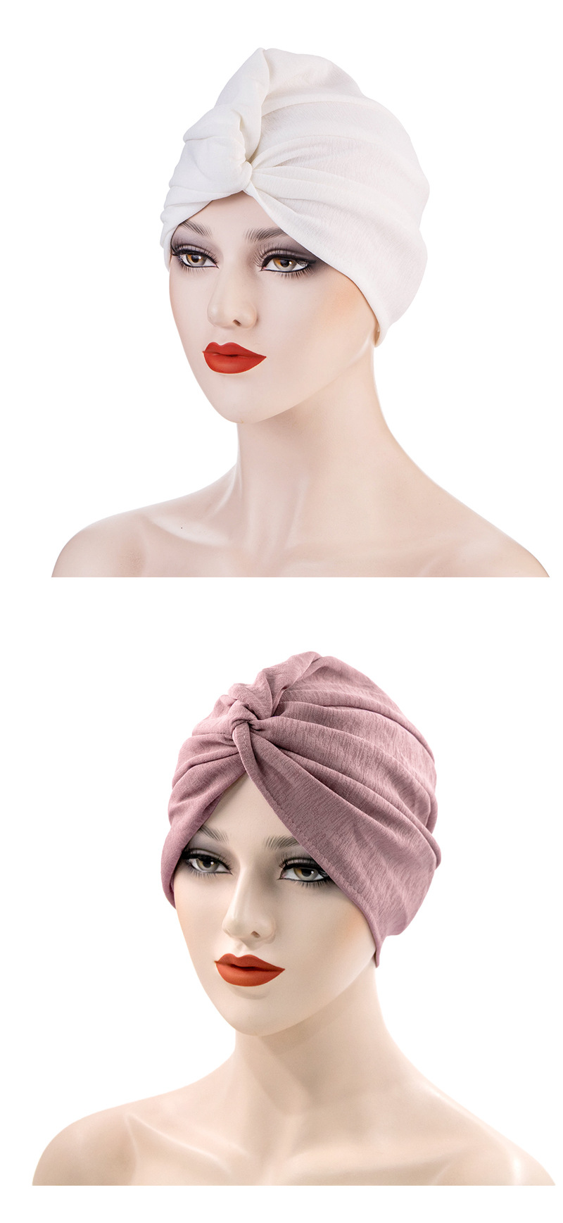 New stretch fabric forehead cross-colored base Indian headscarf and Muslim headscarf cap from Amazon in Europe and America pic 33