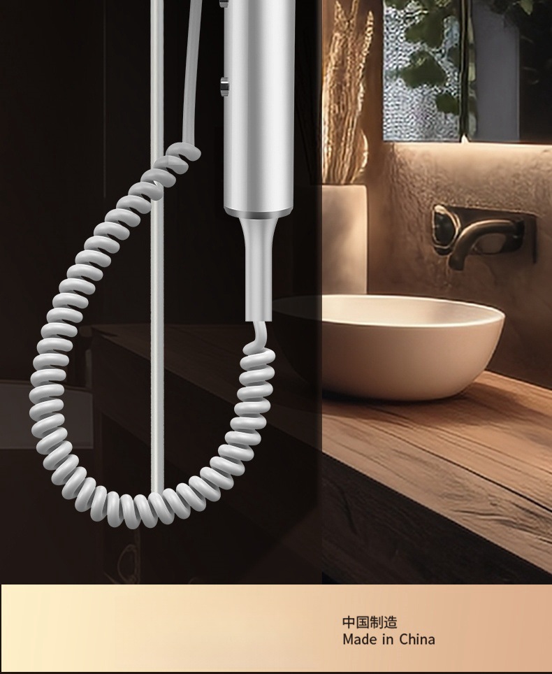 酒店壁挂式宾馆吹风机大功率电吹风民宿挂壁吹风筒免打孔厂家直销详情6