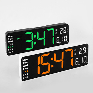Factory direct sales LED electronic alarm clock, simple style clock battery, plug-in dual-purpose clock, Yida Time 0711-12 pic 6
