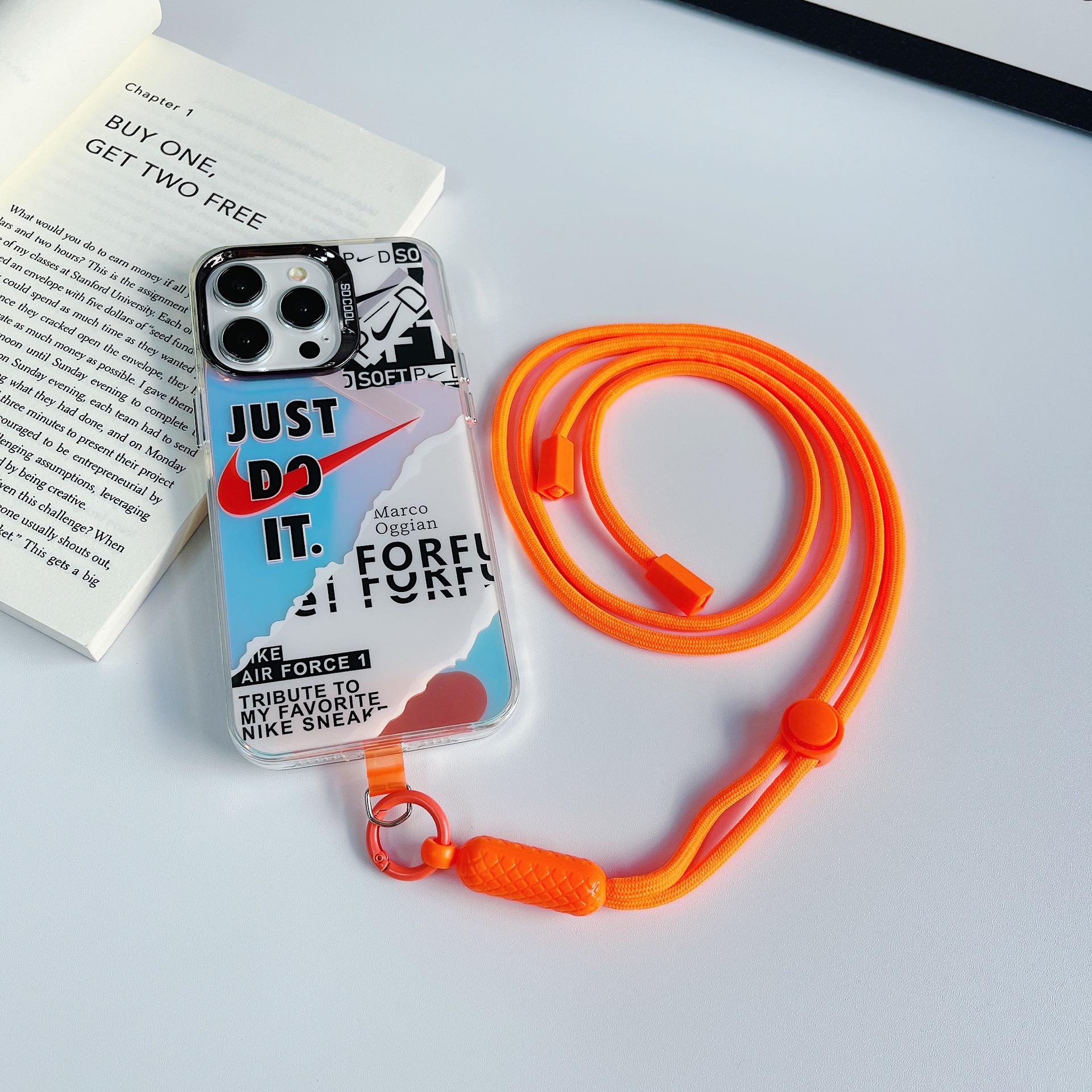 跨境爆款手机挂绳斜挎挂脖绳纯色万能手机挂绳可调节拆卸手机垫片详情6