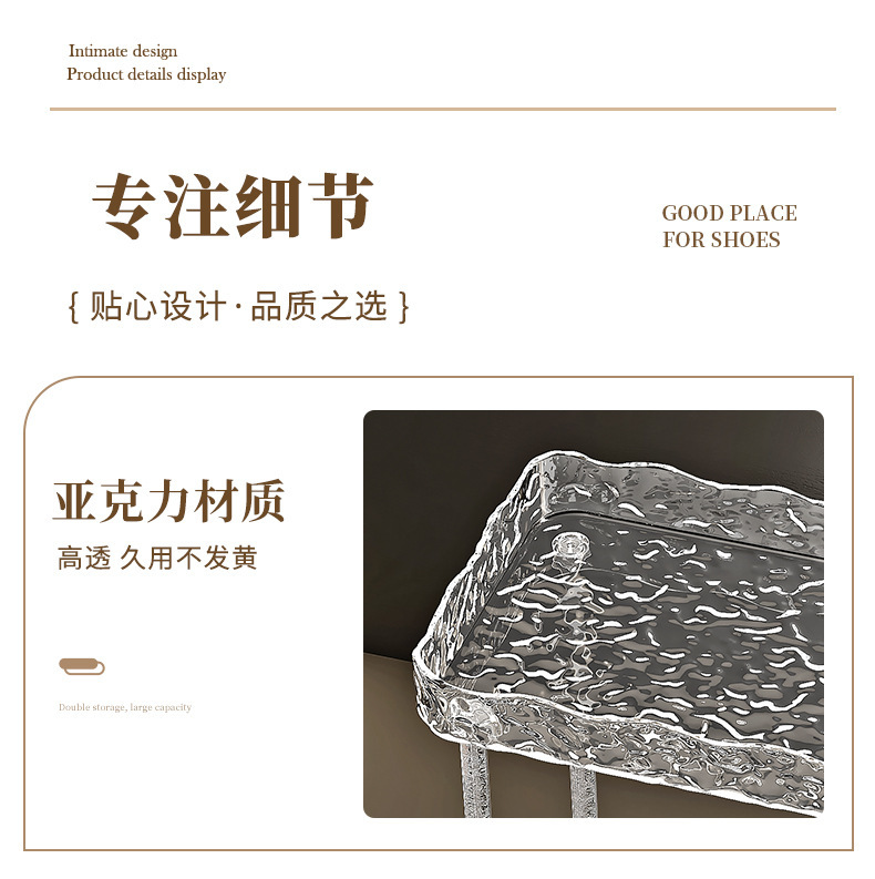 Bathroom storage rack, washbasin storage rack, toilet and bathroom cosmetics and lipstick storage box, desktop water ripple rack pic 12