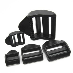 厂家直销5CM车缝口字扣  塑料黑色车缝方扣 两档扣 车线塑料扣详情8