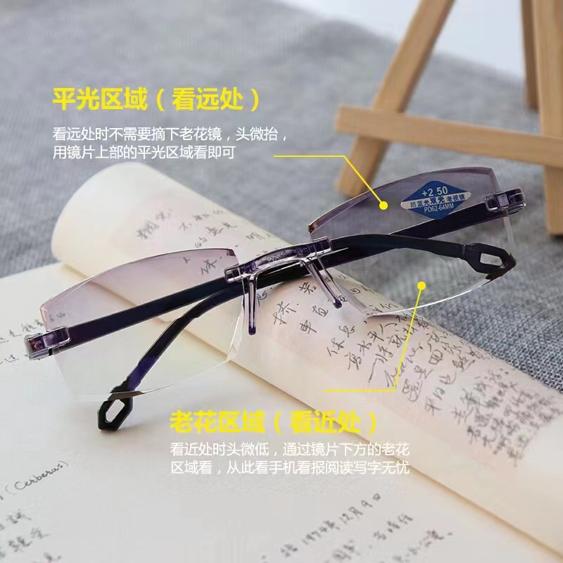 350-degree reading glasses for both men and women, high-definition anti-blue light multi-focus reading glasses for middle-aged and elderly people, 2-yuan supply pic 5