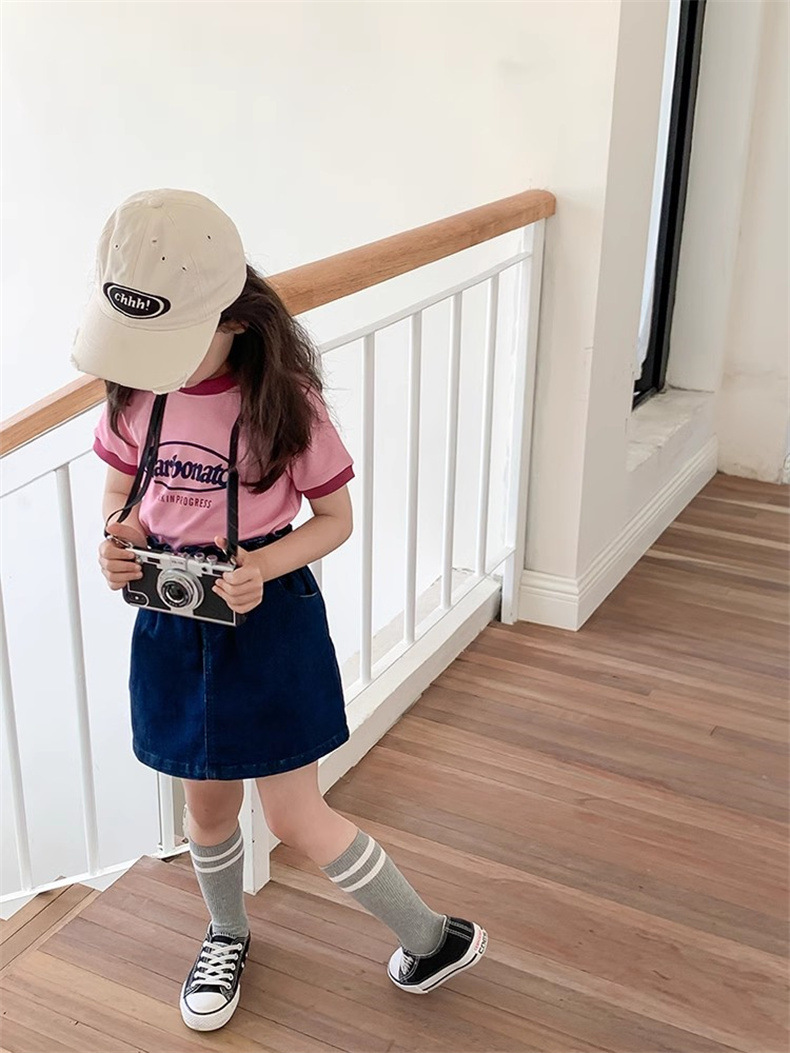 女童夏款短袖T恤女宝宝莫代尔印花卡通童装儿童圆领薄款面膜上衣详情11