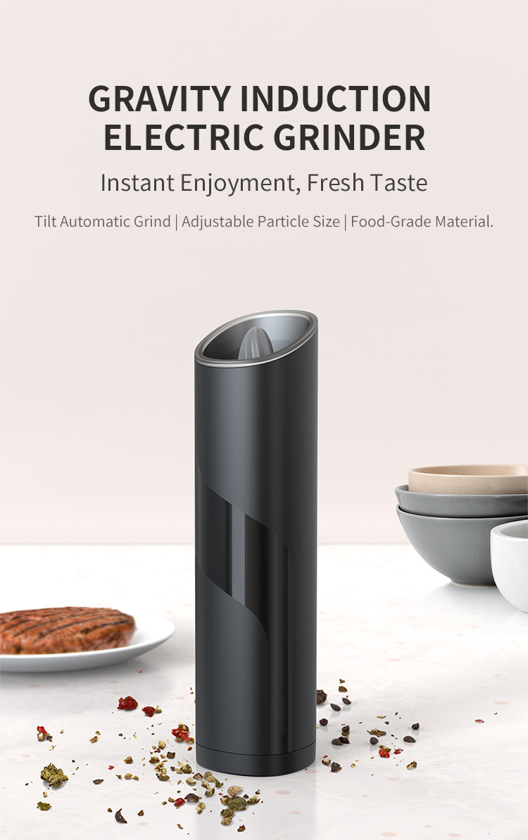 新款研磨器家用黑胡椒海盐研磨器创意重力感应式电动研磨器批发详情1