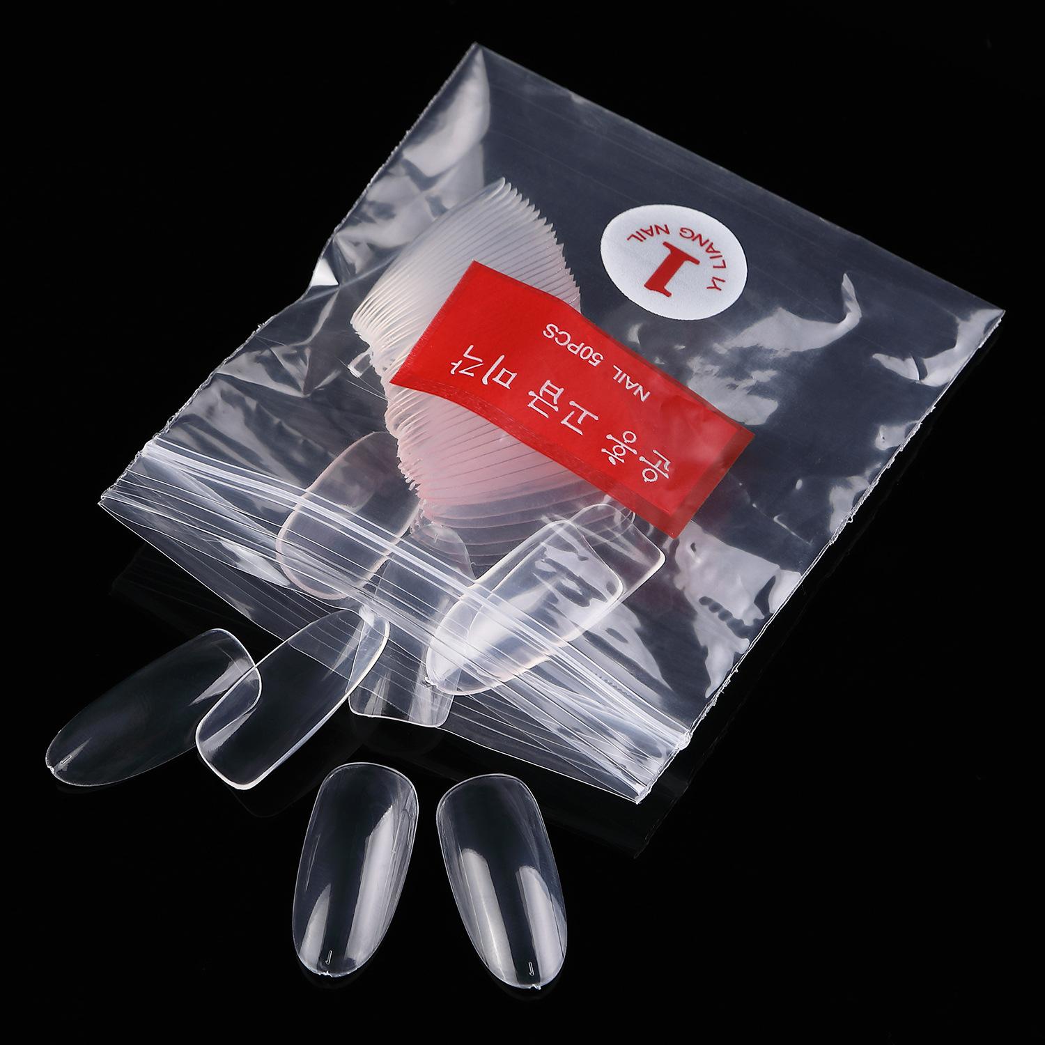 Venta directa de fábrica herramientas de uñas hoja de uñas hangul cabeza redonda larga transparente natural francés etiqueta de uñas falsas hoja shanilak pic 6