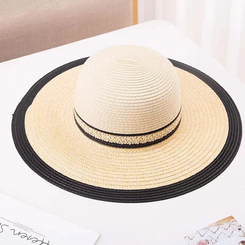 Customized breathable straw woven Panama jazz hats from Europe and America, beach vacation sun protection and shade beach hats, straw hats pic 12