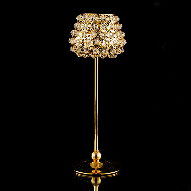 Retro golden candlesticks, crystal candlesticks, wedding decorations, cross-border supply, candlestick ornaments, candlelight dinner candlesticks pic 2