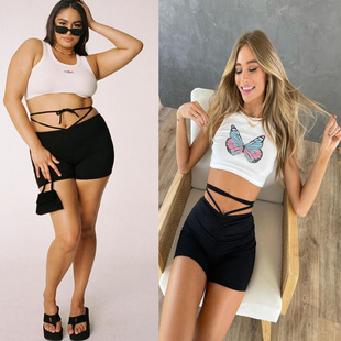 20wish亚马逊秋季新款5色修身大喇叭瑜伽裤 OL通勤显瘦弹力阔腿裤详情6