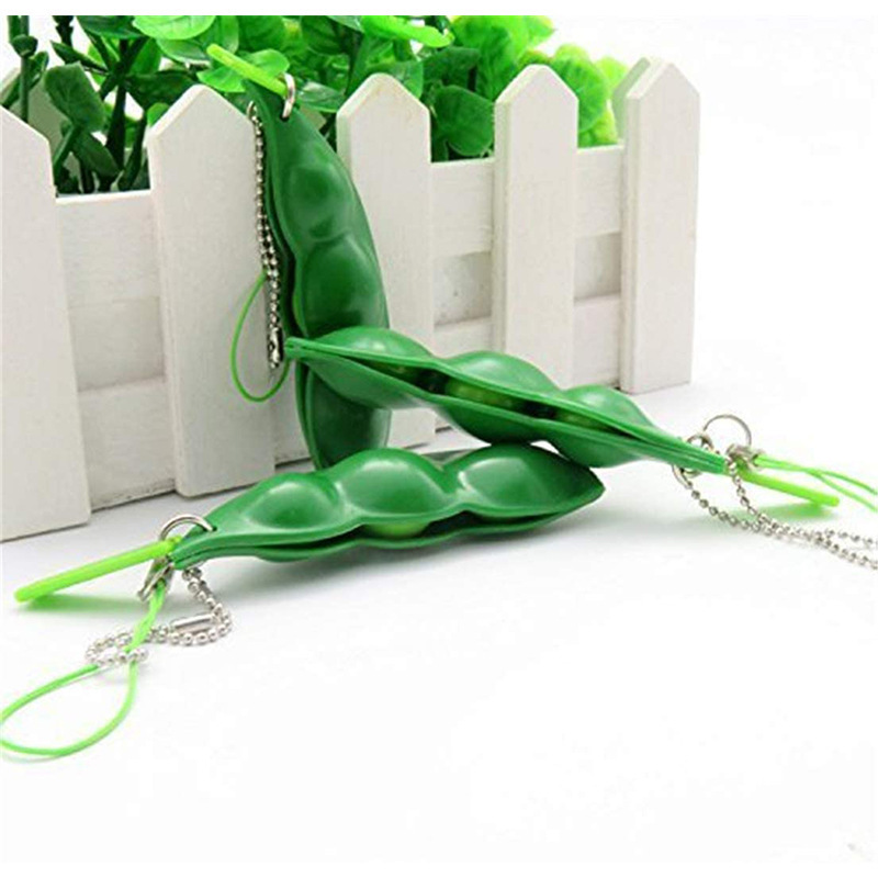 Squeeze Edamame, Squeeze Fun, Relieve stress and release Edamame, unlimited Edamame toys, Stress-relieving Pea Pods, keychains, Cross-border pic 10