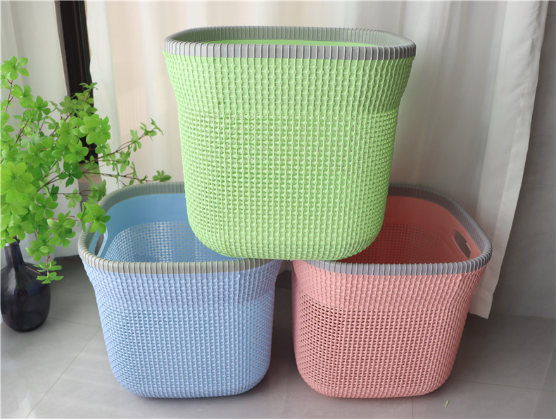 Wholesale of large quantities of hand-held storage baskets, clothing and sundries storage baskets, dirty clothes baskets, large hollowed-out dirty clothes baskets pic 3