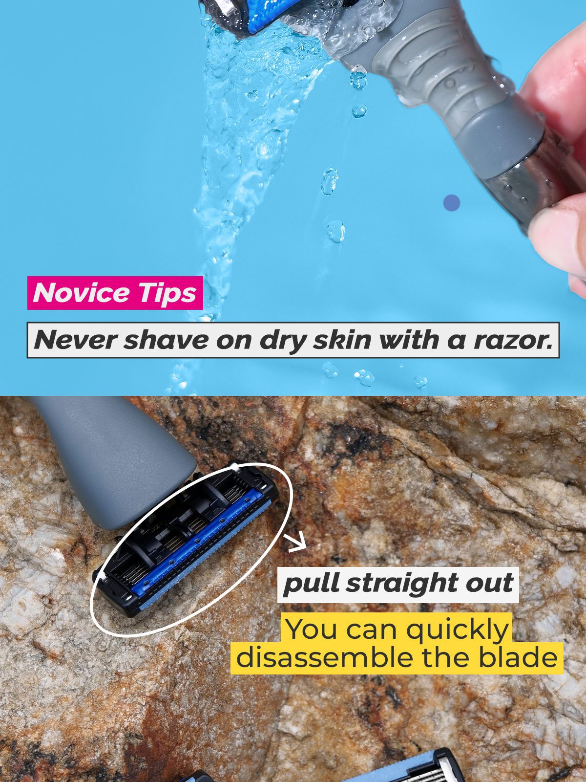 Colorlamb颜羊男士剃须刀便携3.0可组装金属长柄5+1层手动剃须刀详情6