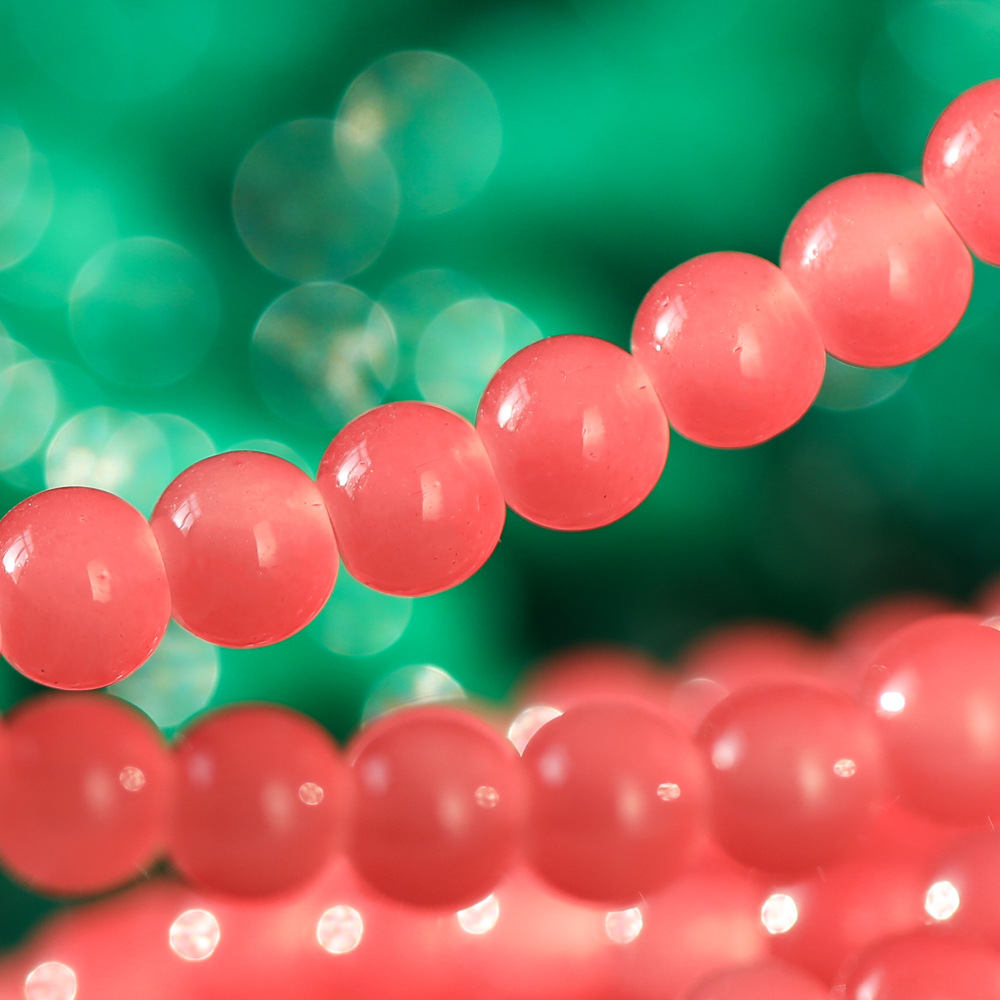 10mm imitation jade glass beads, round beads, loose beads, diy bracelet material accessories, glass beads, imitation agate beads, string beads, matching beads pic 25