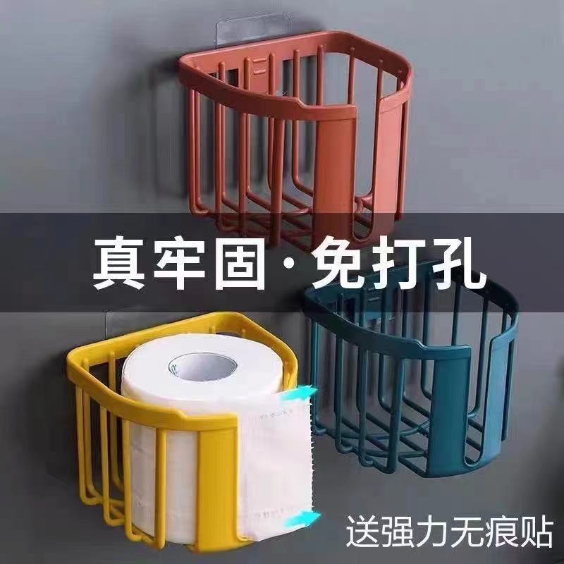 简约卫生纸置物架卫生间纸巾盒壁挂式厕所放厕纸架卷纸架抽纸架详情2