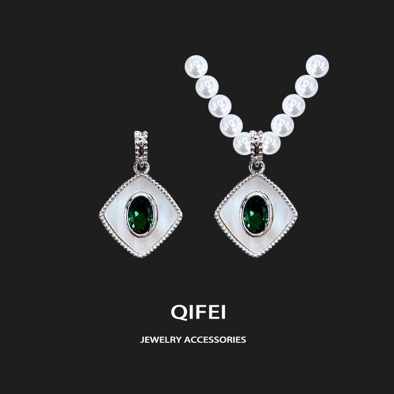 Copper-clad gold color-preserving French retro pendant, freshwater pearl necklace, bracelet, sweater chain pendant, diy jewelry accessories pic 5