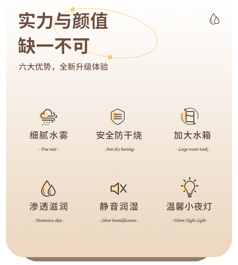 新款2L双喷加湿器usb大容量家用静音卧室办公室小夜灯数显加湿器详情17