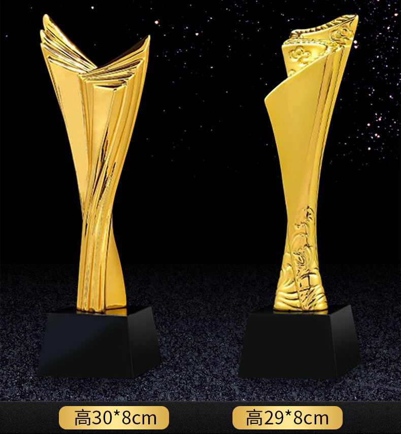 Creative crystal trophy, Thumb Five-pointed star Annual meeting Commendation Resin Metal Trophy, Event Plastic Engraved Award pic 9