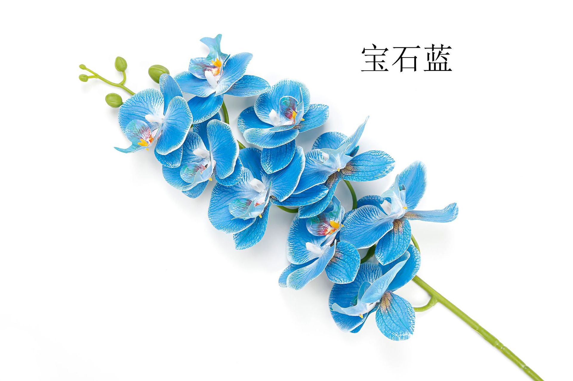 Artificial Phalaenopsis artificial flower home decoration artificial flower hand feel film 9-head Phalaenopsis artificial flower factory wholesale pic 10