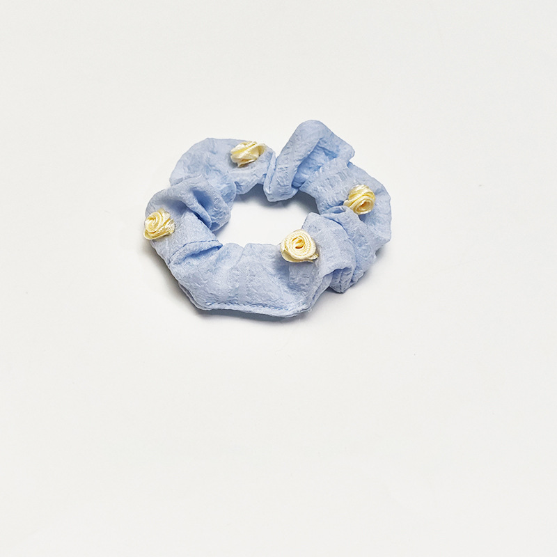 法式少女玫瑰花发绳甜美小号发圈优雅气质头绳大肠圈发饰头饰新款详情11