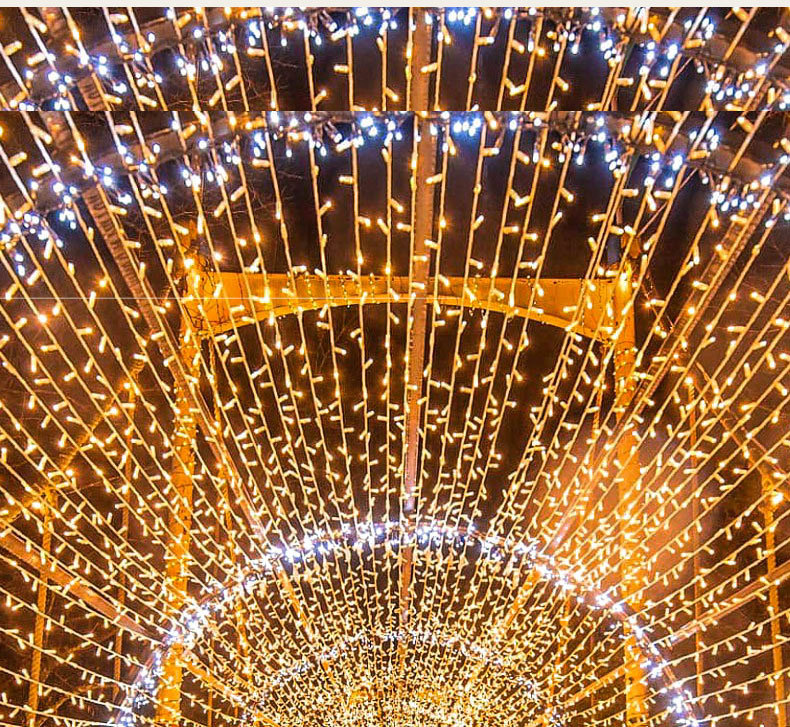 户外防水LED彩灯闪灯串灯满天星七彩氛围灯卧室装饰树灯瀑布灯带详情22