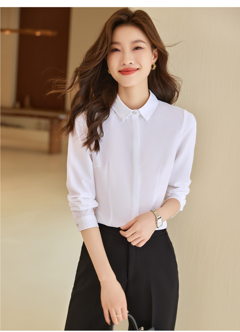 秋装新款女式职业白衬衫长袖面试办公室商务白领上衣女衬衣批发详情52