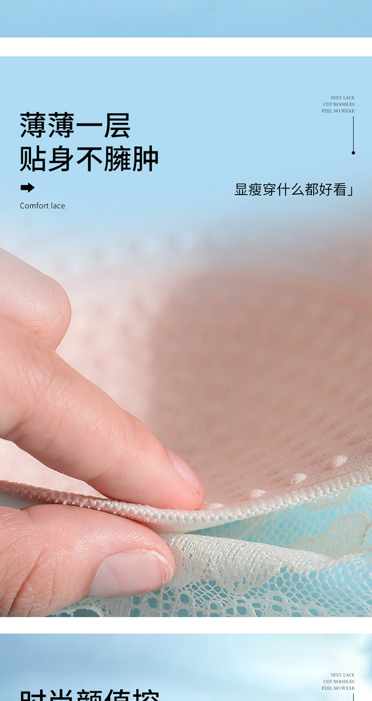 超薄款内衣女大胸显小胸文胸大码调整型聚拢收副乳矫正防下垂胸罩详情4
