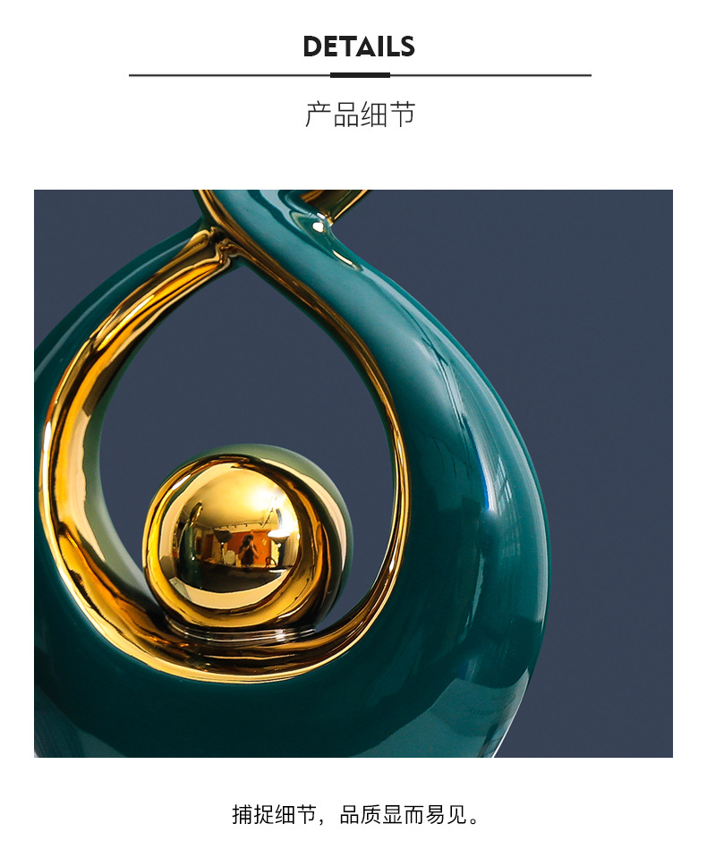 Modern light luxury ornaments, living room wine cabinet decoration, TV cabinet, entrance hall handicrafts, home decorations, European style luxury and high-end pic 8