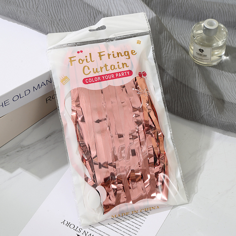 跨境专供1*2M纯色雨丝帘生日装饰派对布置用品舞台墙面装饰道具详情8
