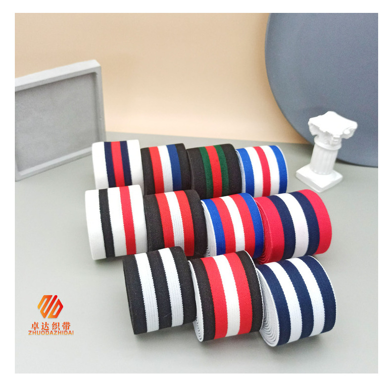 The manufacturer has in stock colorful color-blocked elastic bands, striped skirts, pants, waists, clothing accessories, bags, hair bands and elastic webbing pic 20