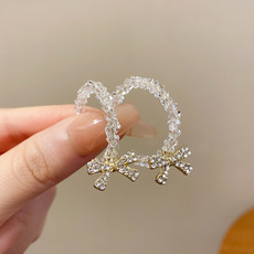 925银针三对装几何形超闪锆石耳钉套装轻奢气质一周养耳耳饰批发详情5