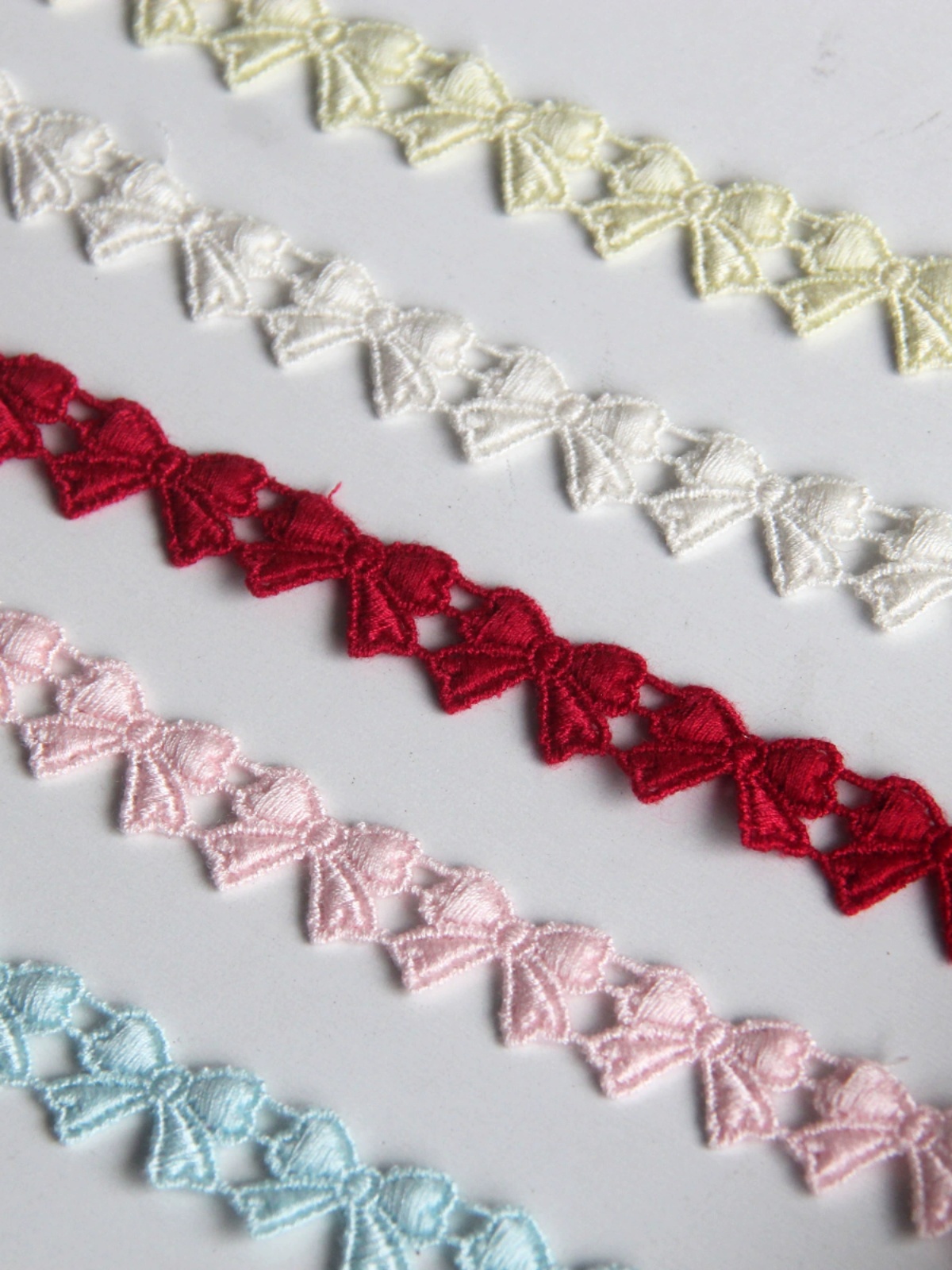 F16G3蕾丝花边手工DIY辅料 日版水溶 丝光棉 蝴蝶结 宽1cm工艺品详情6