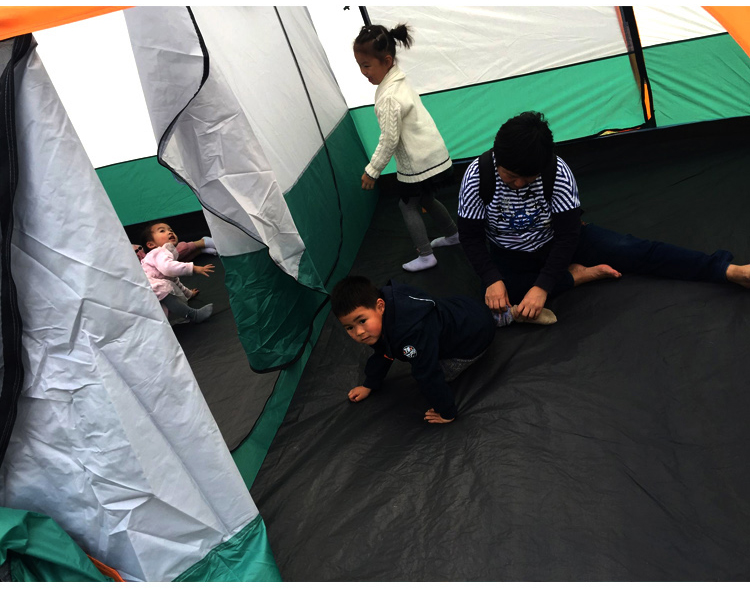 Outdoor two-bedroom, one-living-room tent for 4, 8, 10 people, multi-person camping, thickened casual camping, portable double-layer large tent pic 6
