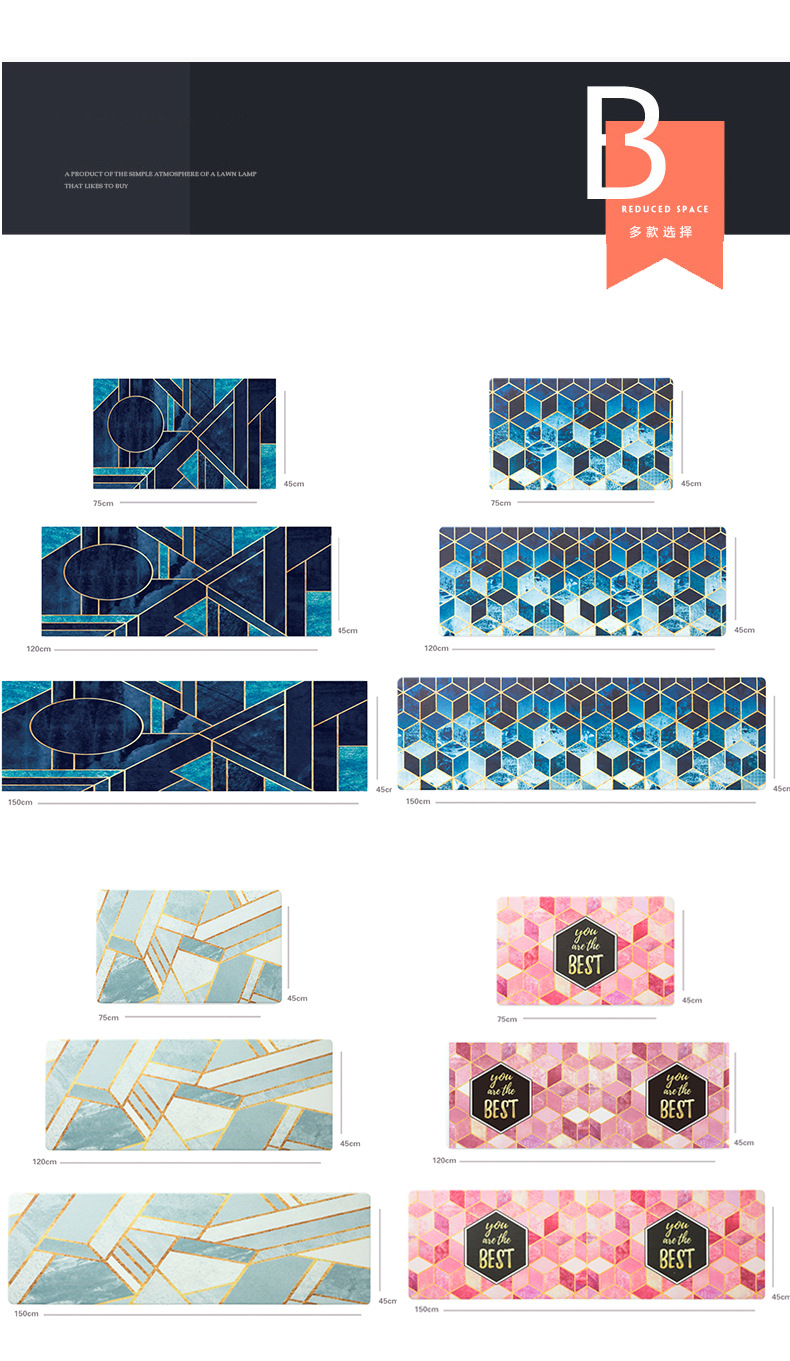 PVC kitchenware floor mat, water-absorbing, oil-absorbing, anti-slip, dirt-resistant, household washable mat, long strip full carpet pic 6