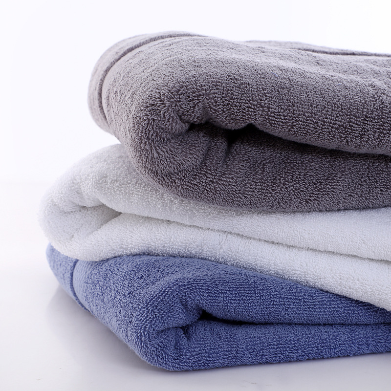 Wholesale pure cotton bath towels 80*160 thickened and enlarged bath towels with water absorption. Wholesale pure cotton bath towels for home use, hotels and beauty salons pic 9