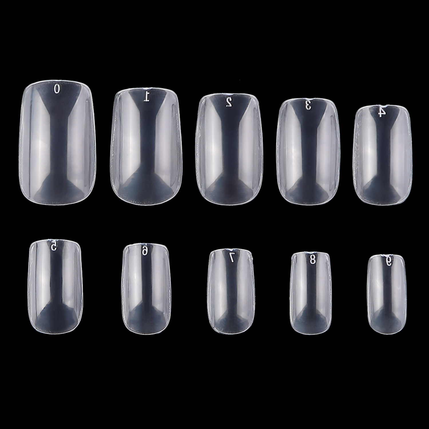 Venta directa de fábrica 500 piezas en bolsa estilo corto full stick uñas falsas color claro shanilak pic 4