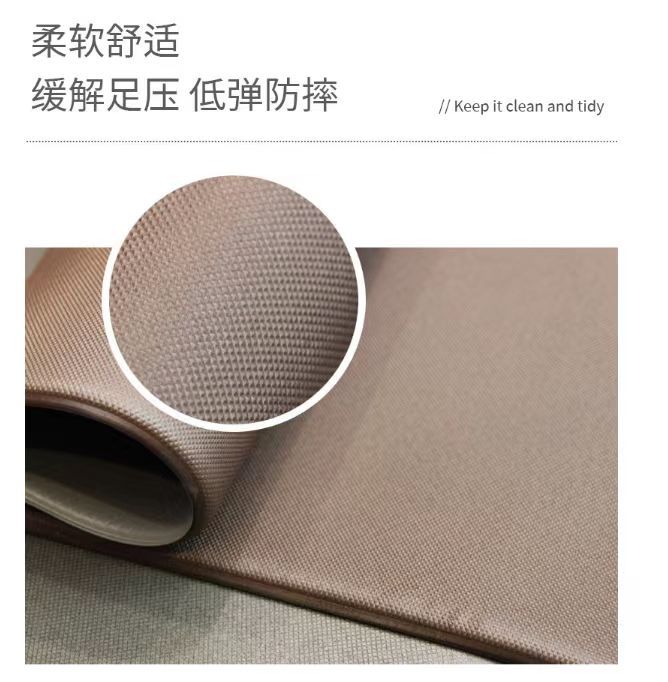 跨境防油污厨房地垫 防水防油抗疲劳垫家用长条防滑pvc地垫脚垫子详情1