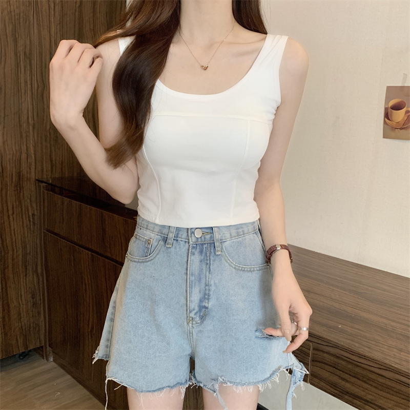 方领宽肩带背心内衣一体式外穿内搭透气舒适运动百搭美背抹胸女士详情2