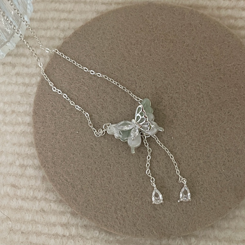 超仙少女蝴蝶流苏锆石项链女小众设计感轻奢时尚百搭锁骨链配饰详情28