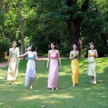 儿童傣族花儿舞蹈演出服装孔雀舞表演服艺考渐变修身鱼尾裙女童详情27