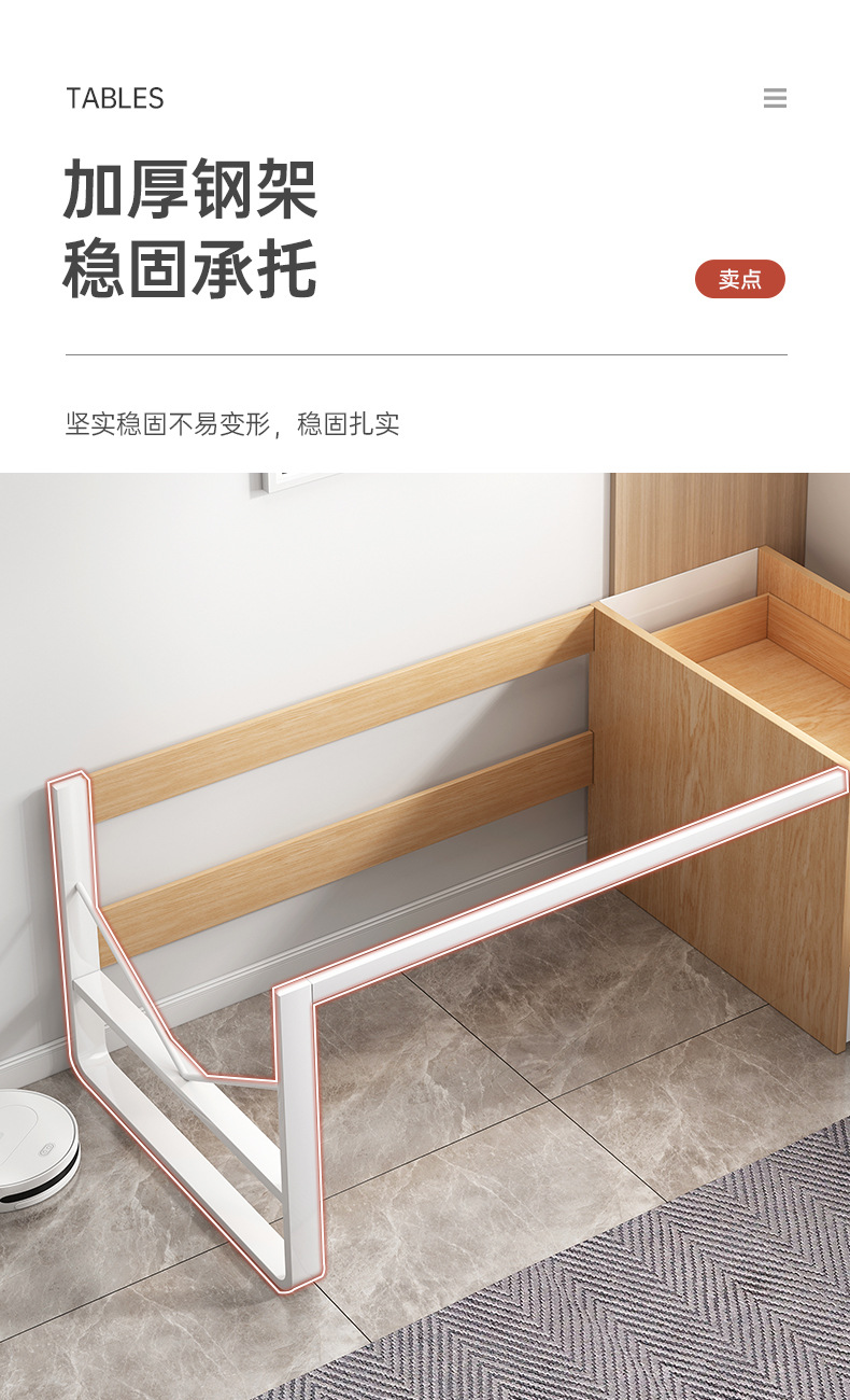 Computer desk, desktop home table, modern and simple bedroom desk with drawers, student study desk, simple office desk pic 10