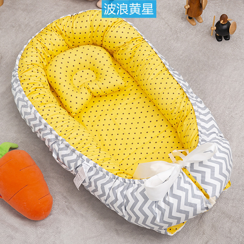 Cross-border exclusive folding, detachable and washable portable anti-pressure crib, midbed bionic fully detachable baby pillow crib pic 43