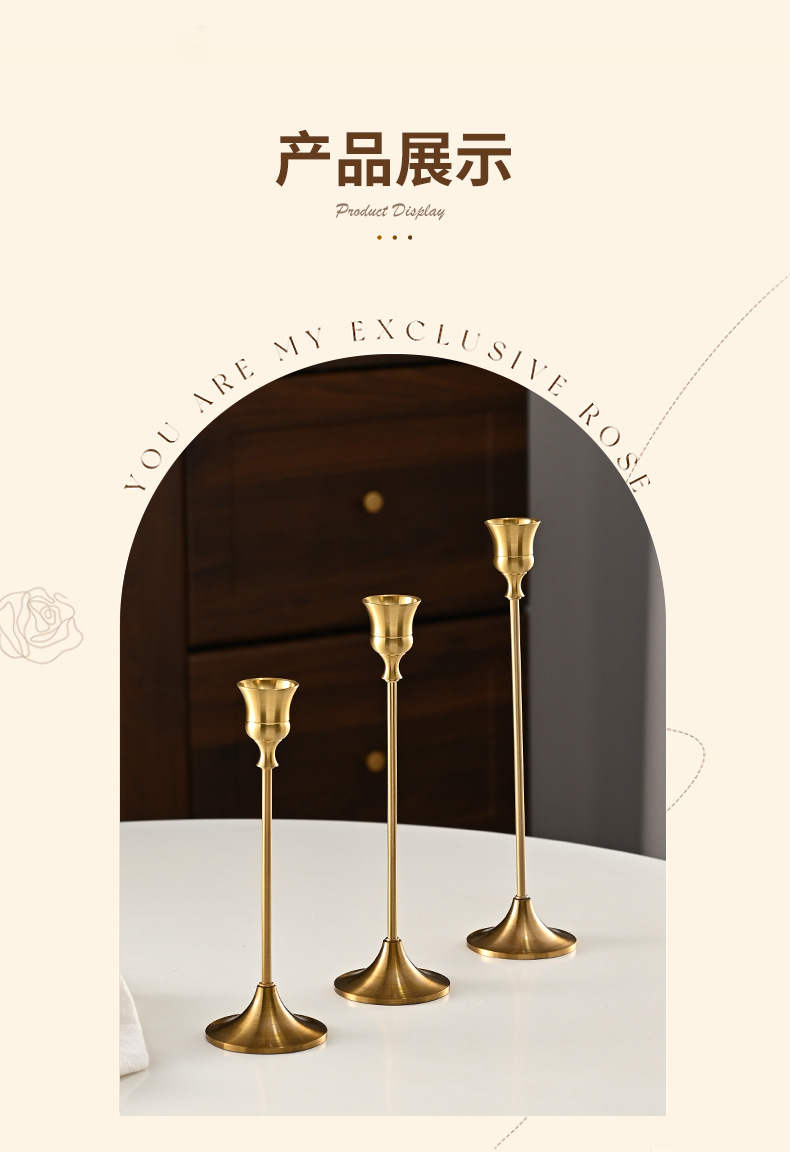 Light luxury style metal candlestick, candlelight dinner, single-head design, creative and romantic date. Direct supply from the manufacturer pic 3