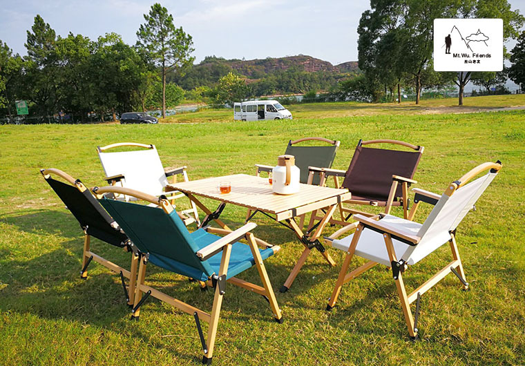 Wushan Old Friend imported beech wood outdoor folding Chair, portable camping and Leisure chair kermit Chair pic 8